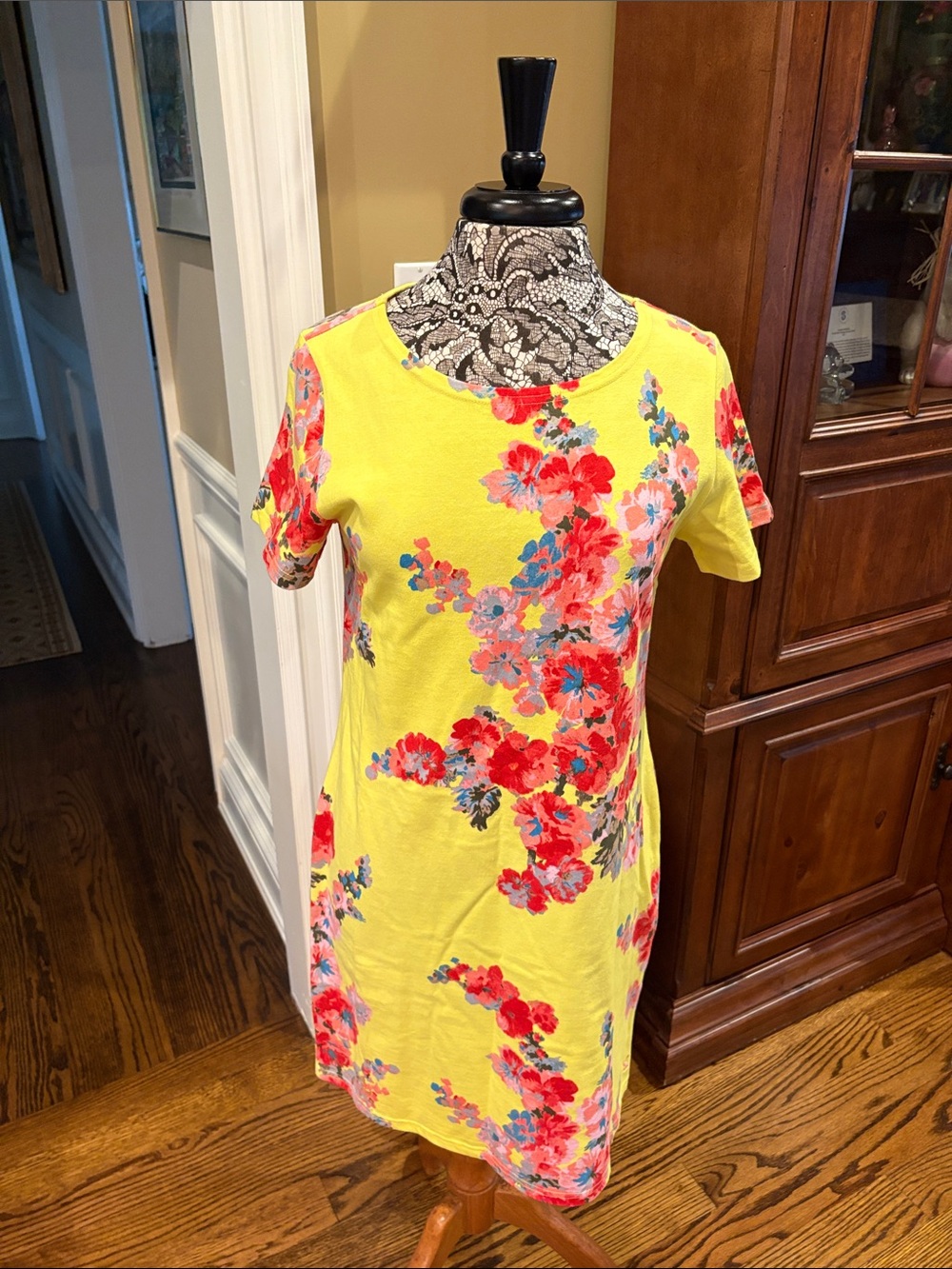 Joules Rivera Print Yellow Floral Dress - Size 10